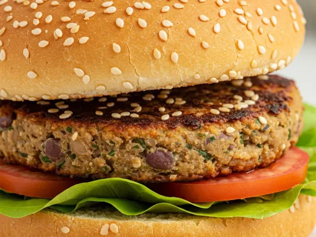 Burgeri cu semințe de susan și fasole