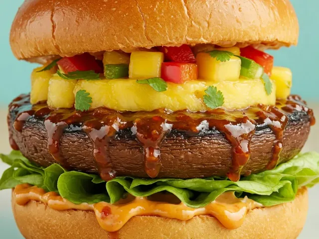 Burgeri Portobello în stil Caraibian