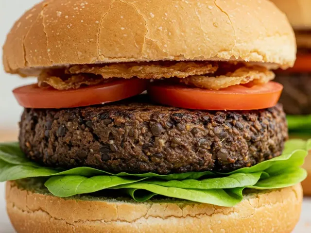 Burgeri cu linte neagră și fulgi de ovăz