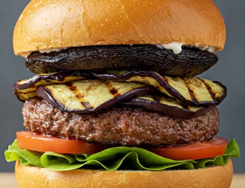 Burgeri cu vinete la grătar și Portobello
